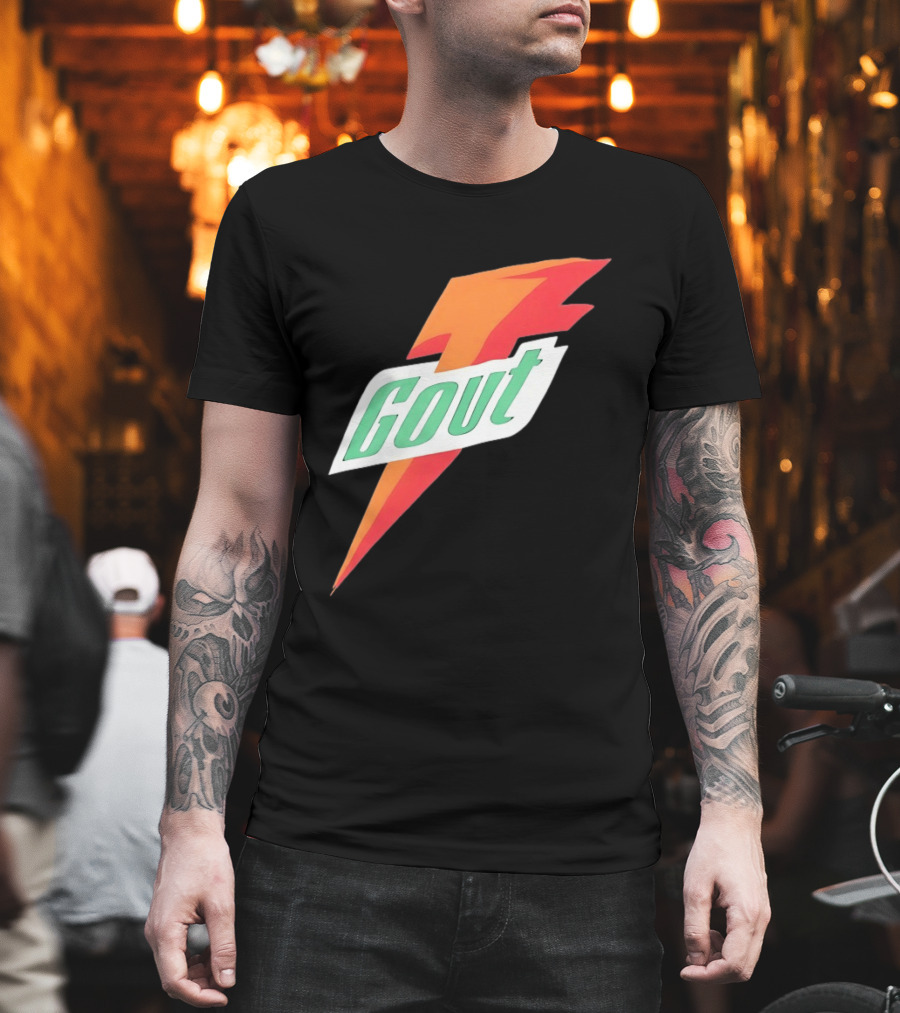 Gout Parody Orange Bolt T-Shirt
