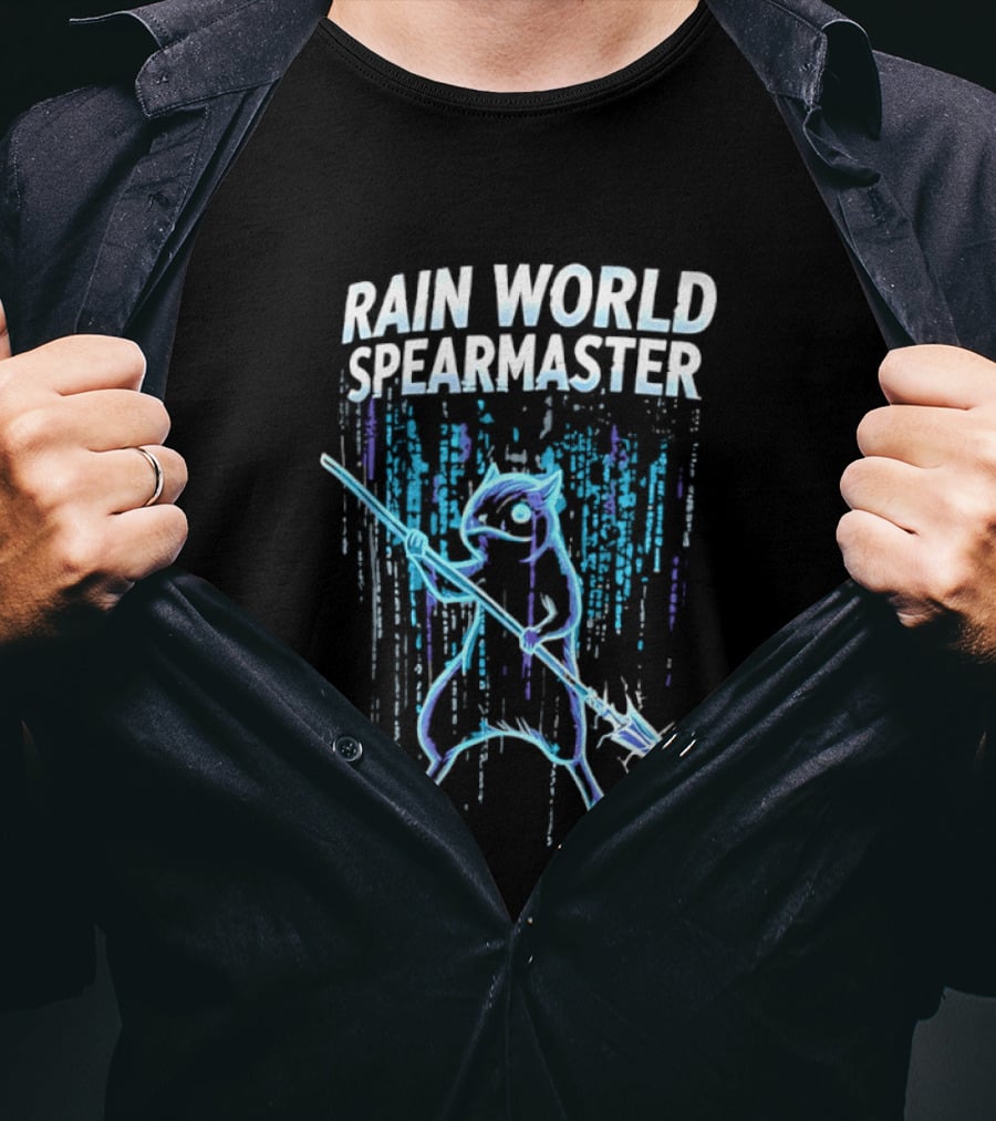 Rain World Spearmaster Character Art Neon Glow T-Shirt