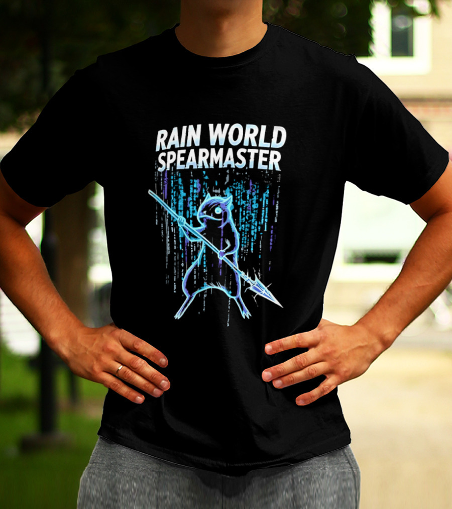 Rain World Spearmaster Character Art Neon Glow T-Shirt