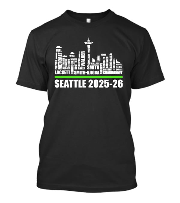 Seattle 2025 26 Skyline City Seahawks T-Shirt