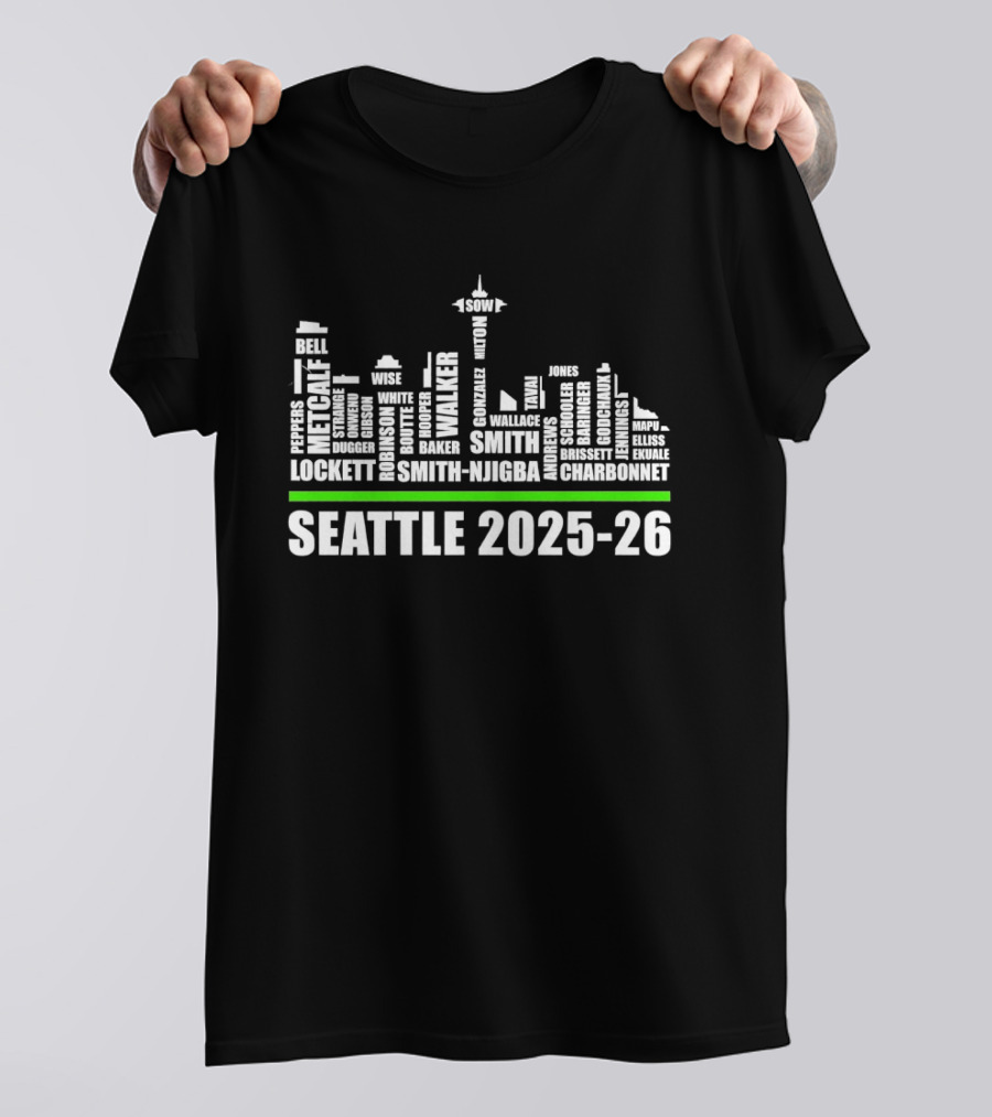 Seattle 2025 26 Skyline City Seahawks T-Shirt