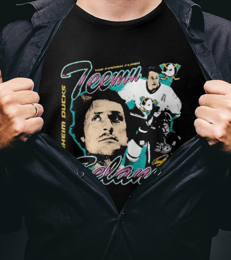 Teemu Selanne The Finnish Flash Anaheim Ducks T-Shirt