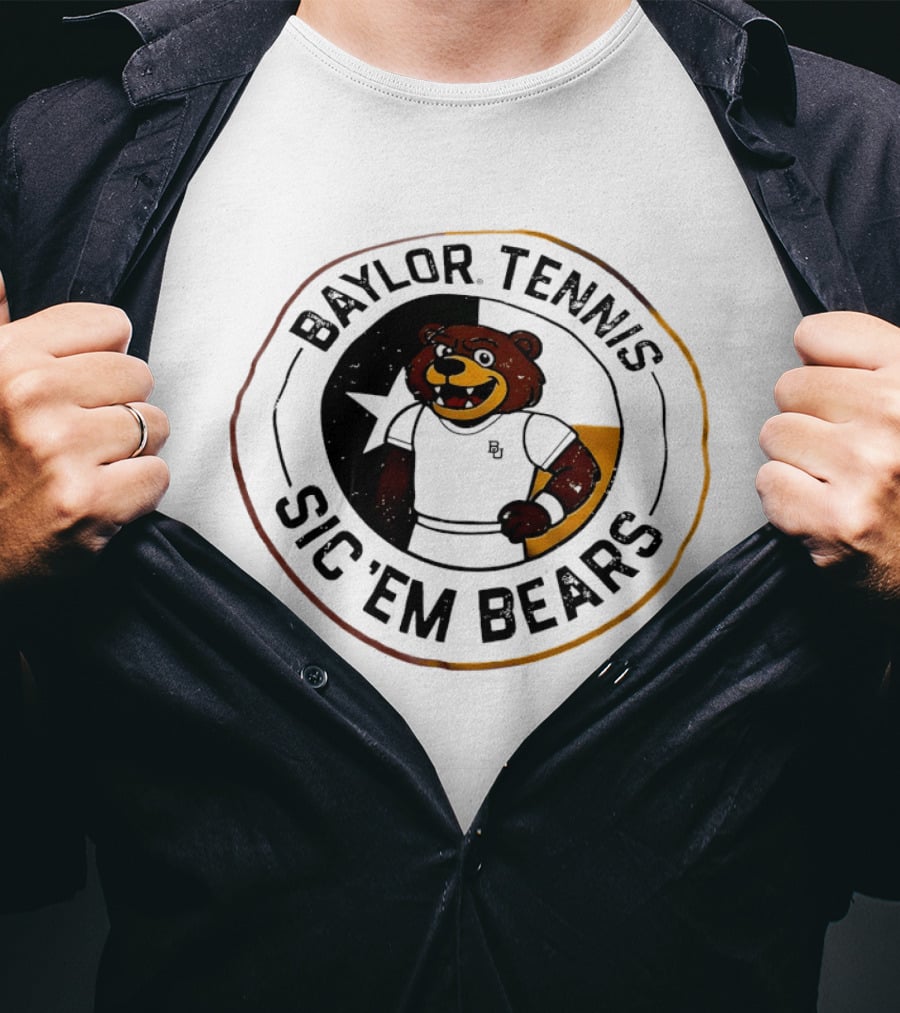 Baylor Tennis Sic'em Bears Mascot Sports Team Fan Gear T-Shirt