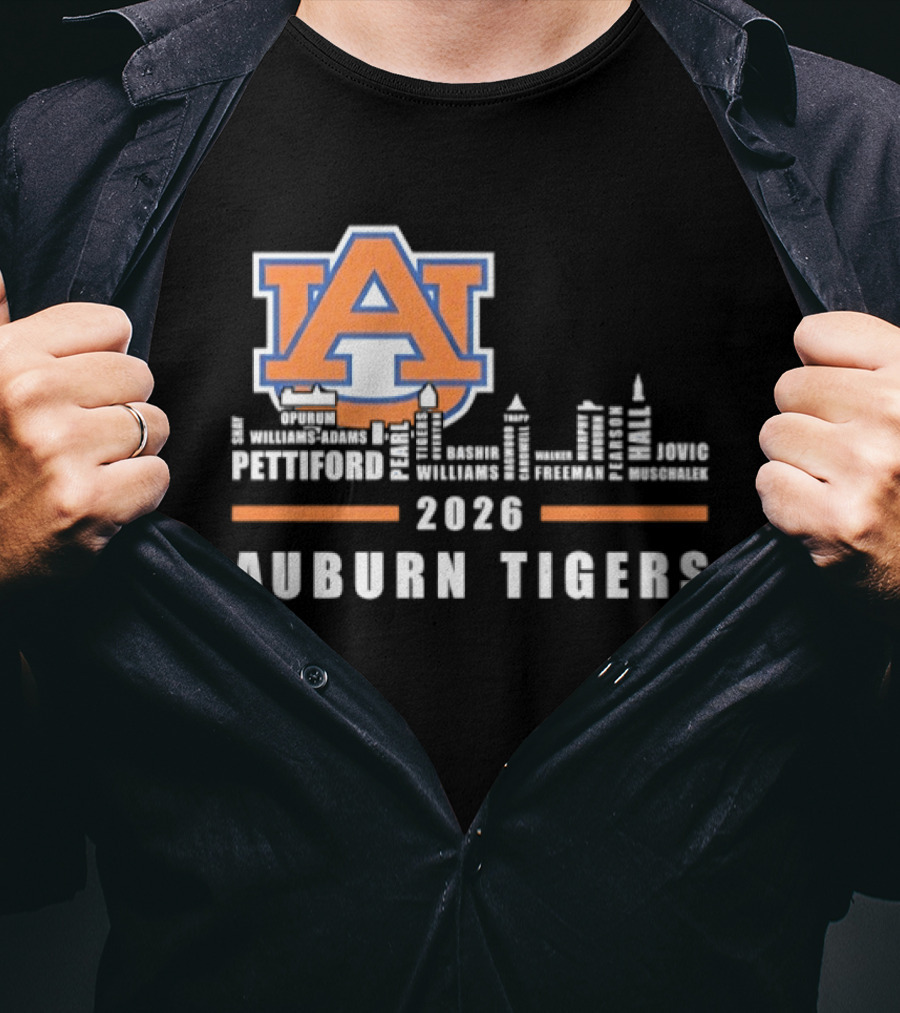 Auburn Tigers 2026 Pettiford Williams Broome Battie Skyline T-Shirt