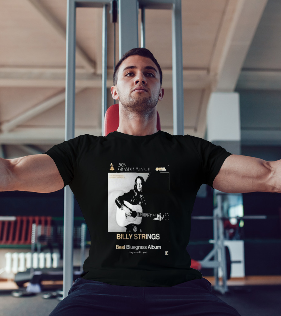 Billy Strings 2026 Grammy Winner Best Bluegrass Album Performance Acoustic Guitar T-Shirt