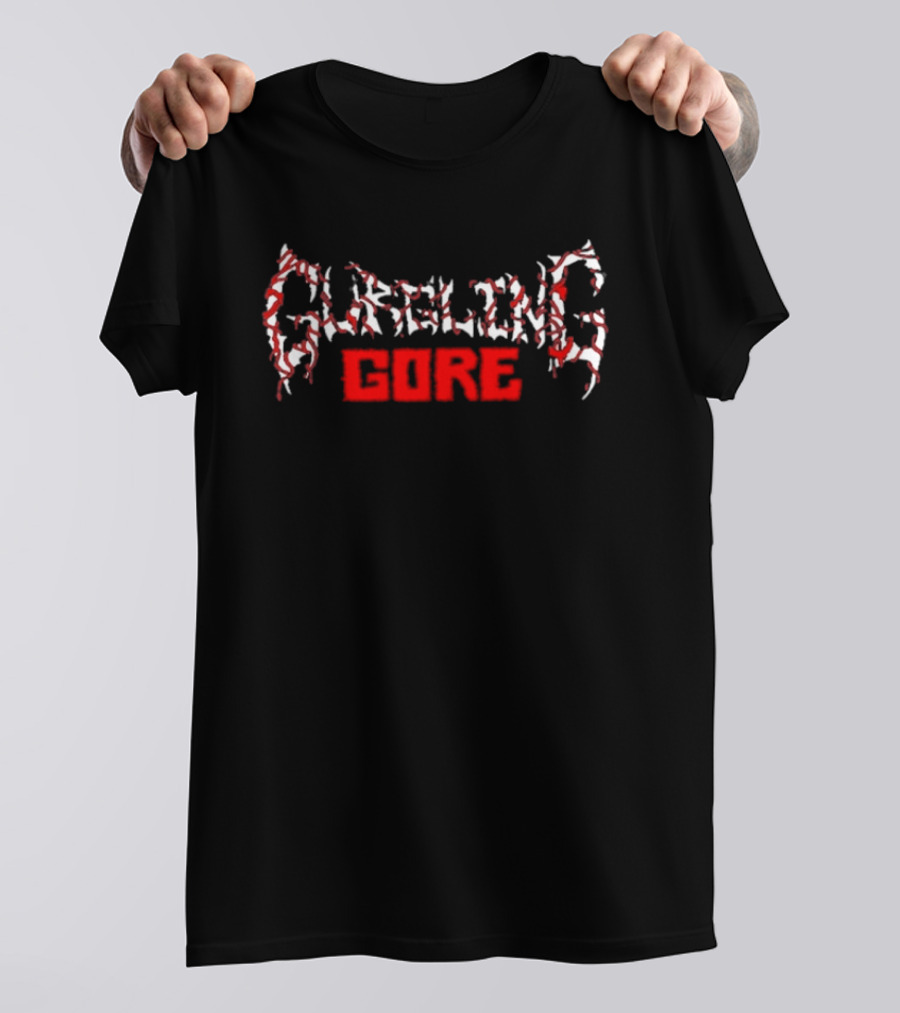 Gurgling Gore Death Metal Fan Favorite Distorted Lettering T-Shirt