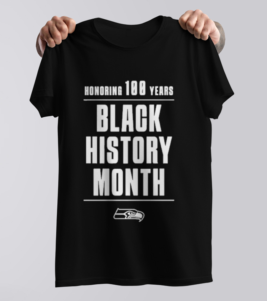 Honoring 100 Years Black History Month Seahawks T-Shirt