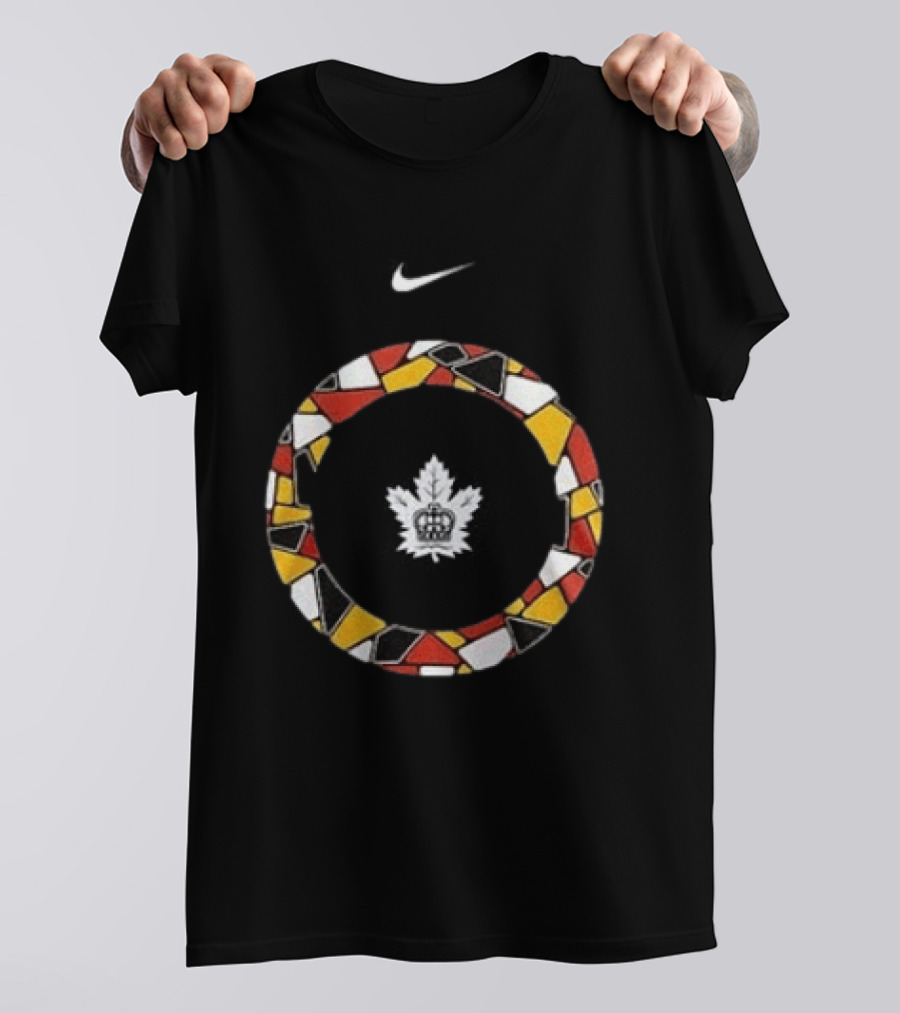 Toronto Marlies Indigenous Nike Maple Leaf Mosaic Circle T-Shirt