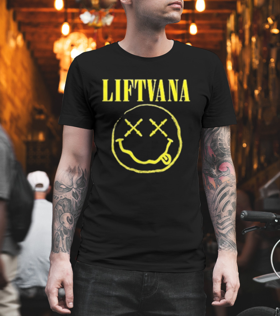 LIFTVANA Nirvana Smiley Face Icon With Yellow T-Shirt