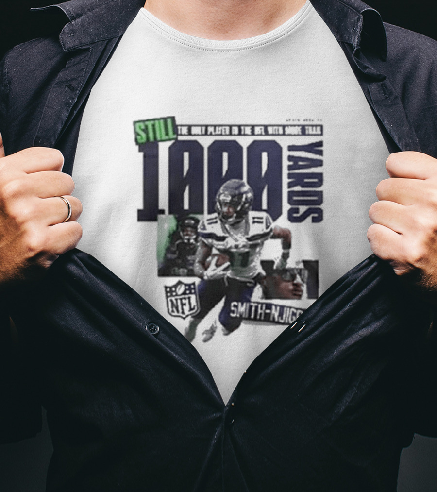 Jaxon Smith Njigba 1000 Yards Leading Receiver Seattle Seahawks T-Shirt