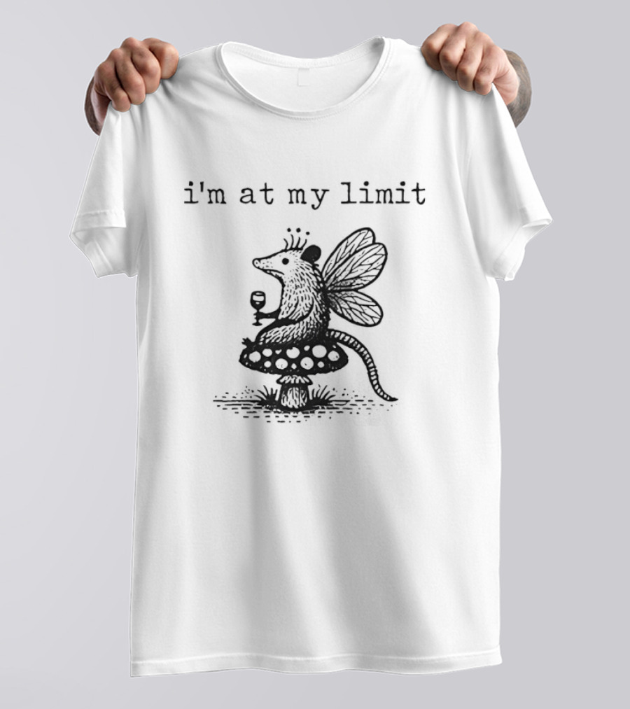I'm At My Limit Opossum X Butterfly Crown Teacup T-Shirt