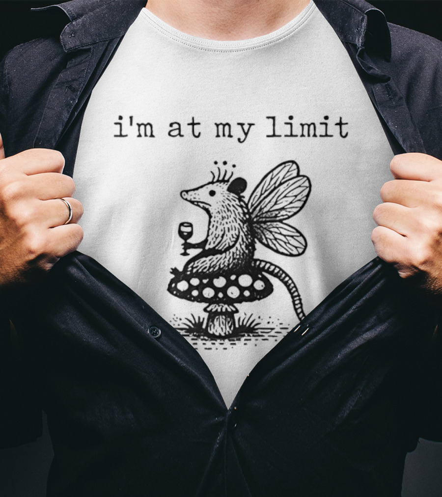 I'm At My Limit Opossum X Butterfly Crown Teacup T-Shirt