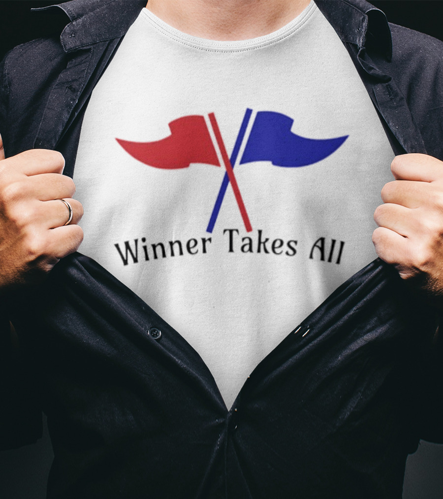 Winner Takes All Red And Blue Flags T-Shirt