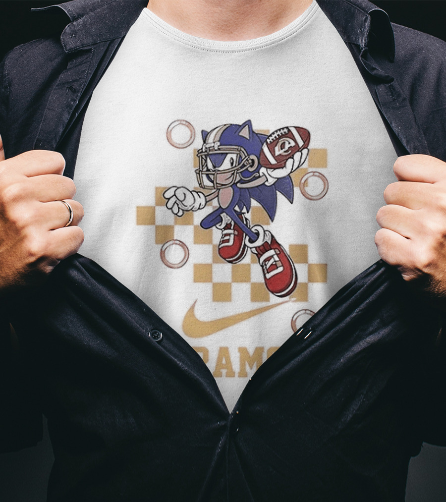 Los Angeles Rams Sonic Crossover With Nike T-Shirt