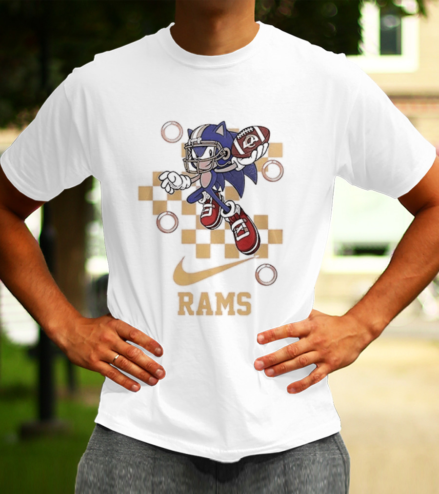 Los Angeles Rams Sonic Crossover With Nike T-Shirt