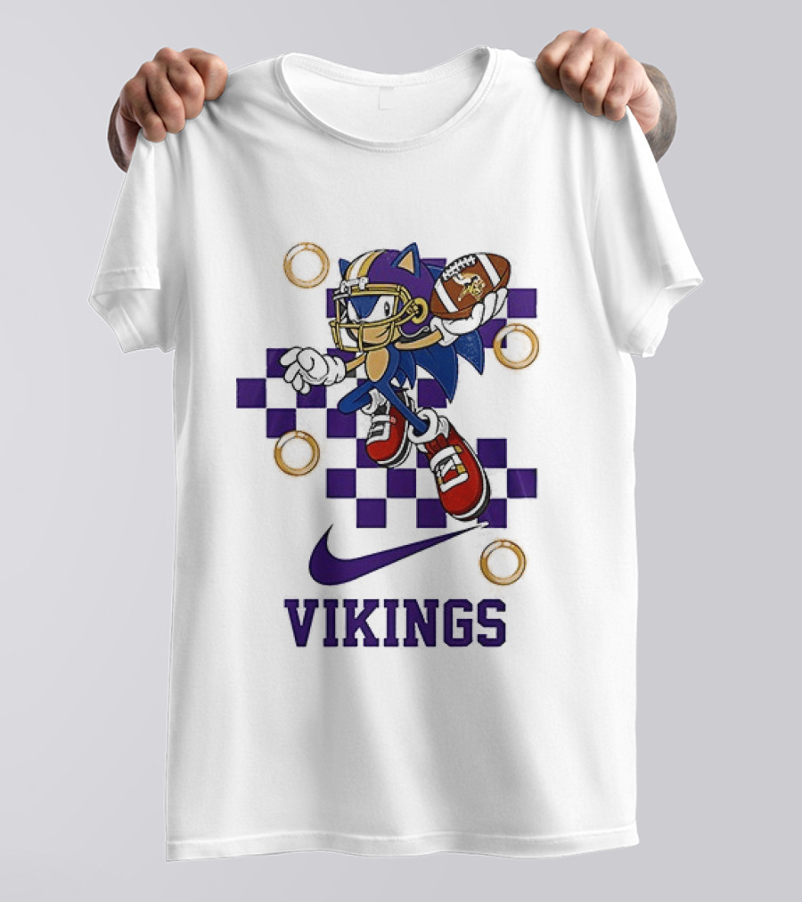 Minnesota Vikings Sonic Crossover Nike Collaboration T-Shirt