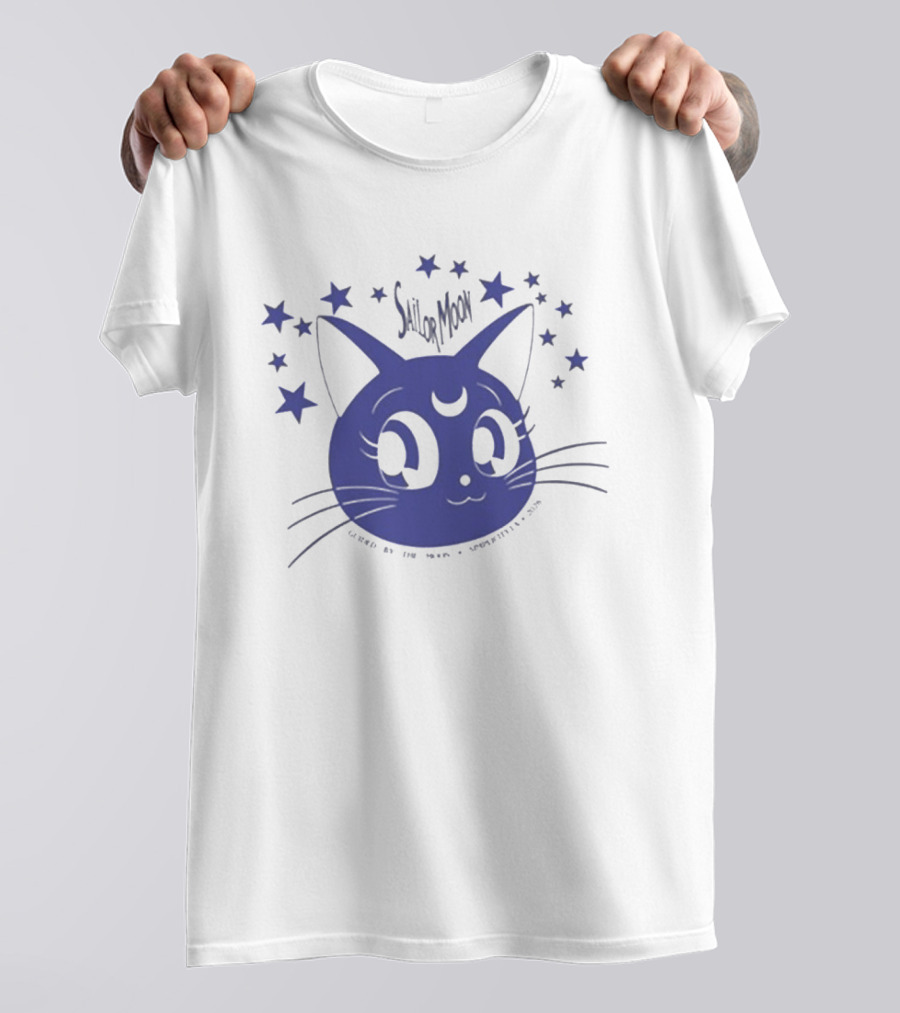 Sailor Moon Luna Guidance Of The Moon Anime Cat Stars T-Shirt