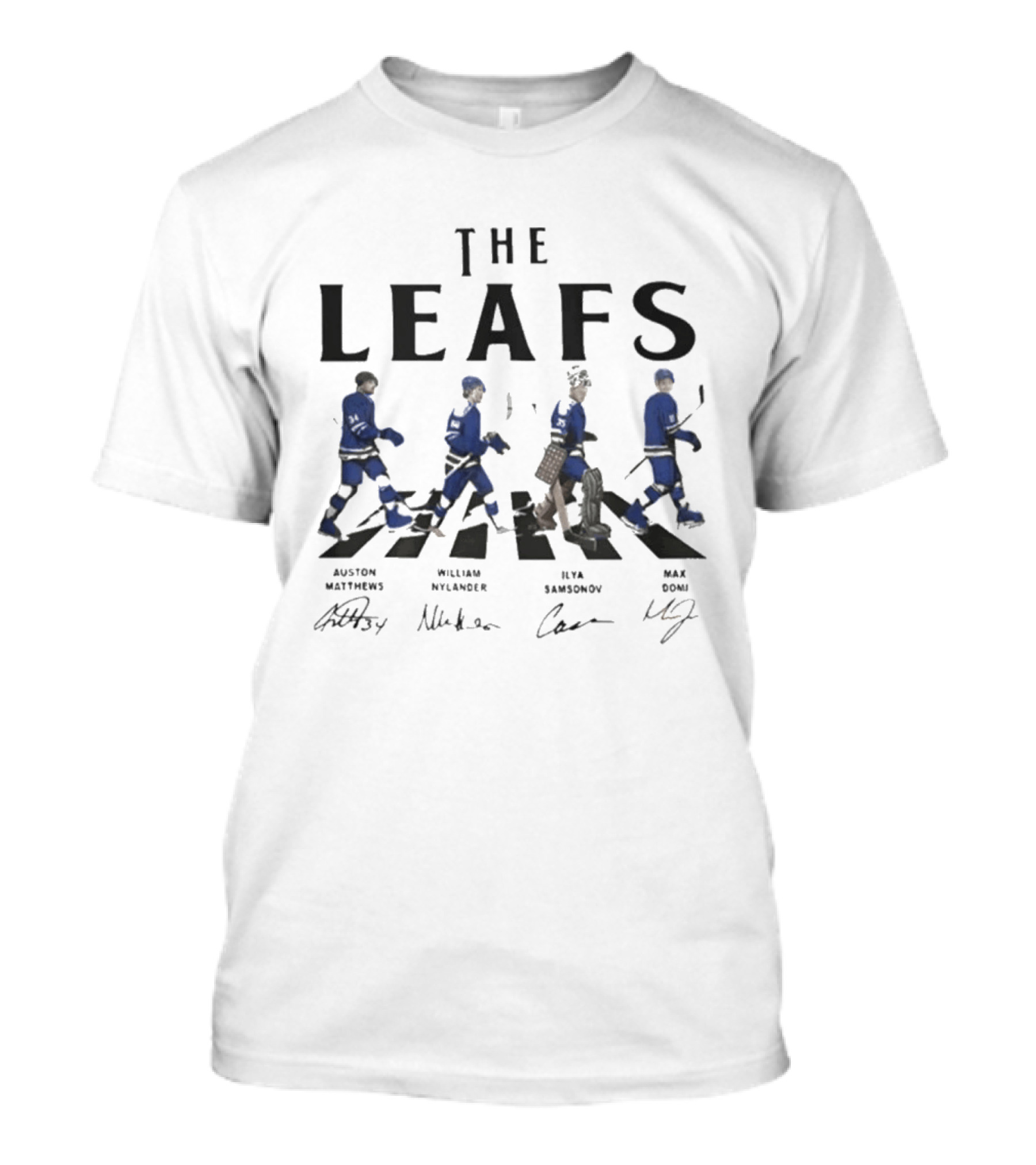 The Leafs Auston Matthews William Nylander Rya Samsonov Max Domi Abbey Road Hockey Players T-Shirt