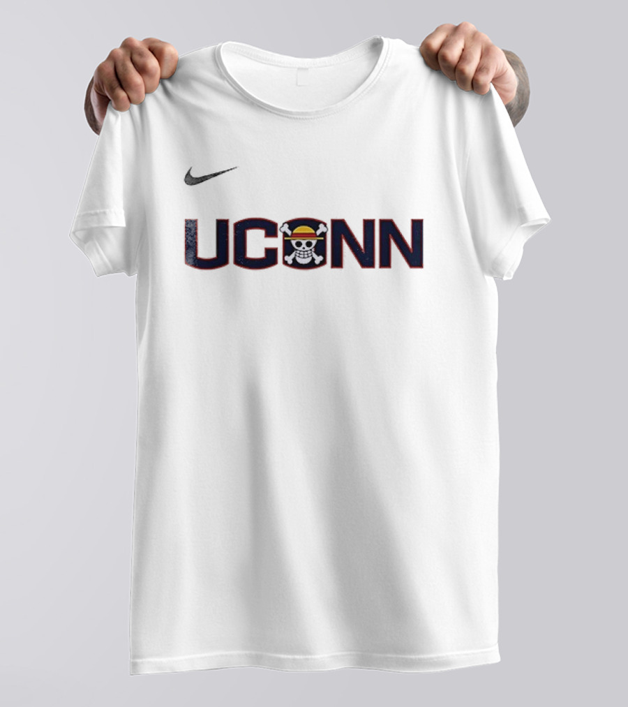 UConn Huskies Nike One Piece Crossover Skull Logo Collaboration T-Shirt