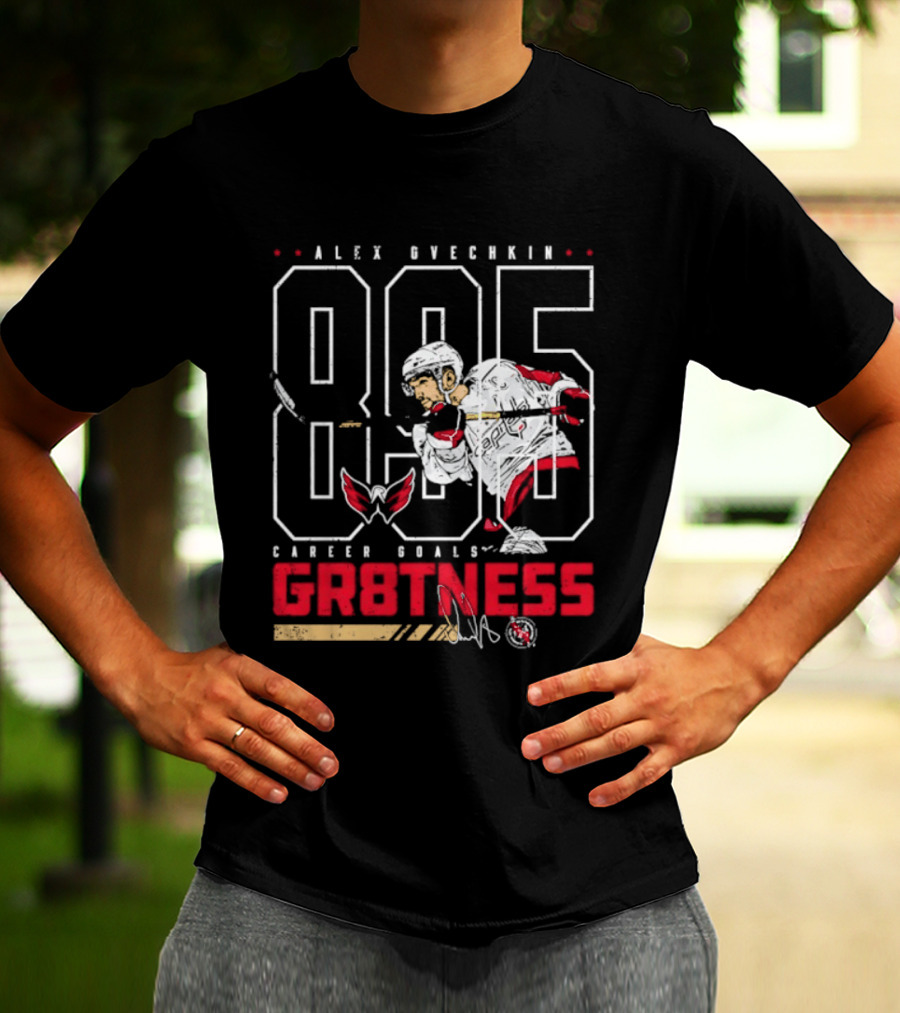 Alex Ovechkin 895 Career Goals GR8TNESS Washington Capitals Hockey T-Shirt