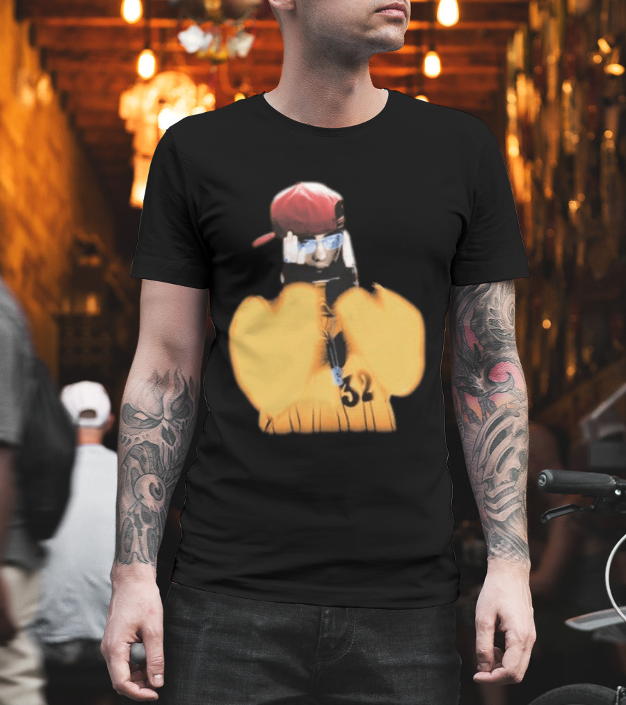 Billie Eilish Glasses Hit Me Hard And Soft Tour 2024 2025 Red Cap Style 32 T-Shirt