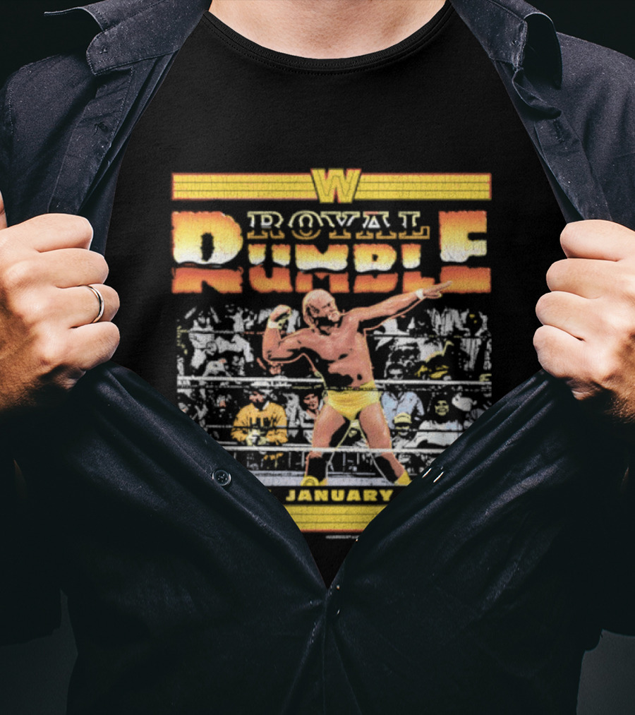 WWF Royal Rumble 1990 Hulk Hogan Sunday January 21 Wrestler T-Shirt