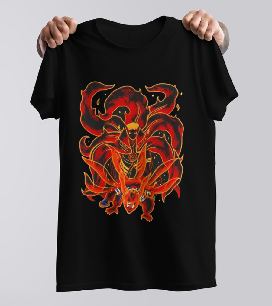 Spiral Fury Naruto Kurama Collaboration T-Shirt