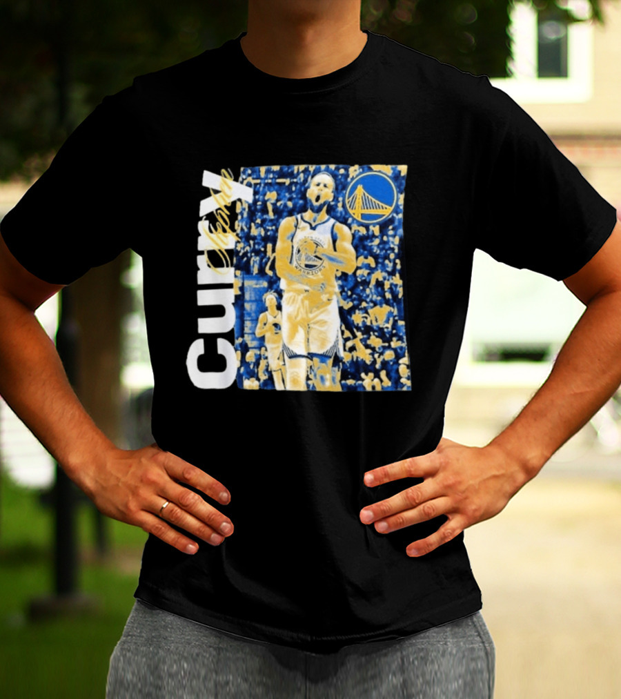 Stephen Curry Golden State Warriors NBA Season Start Action T-Shirt