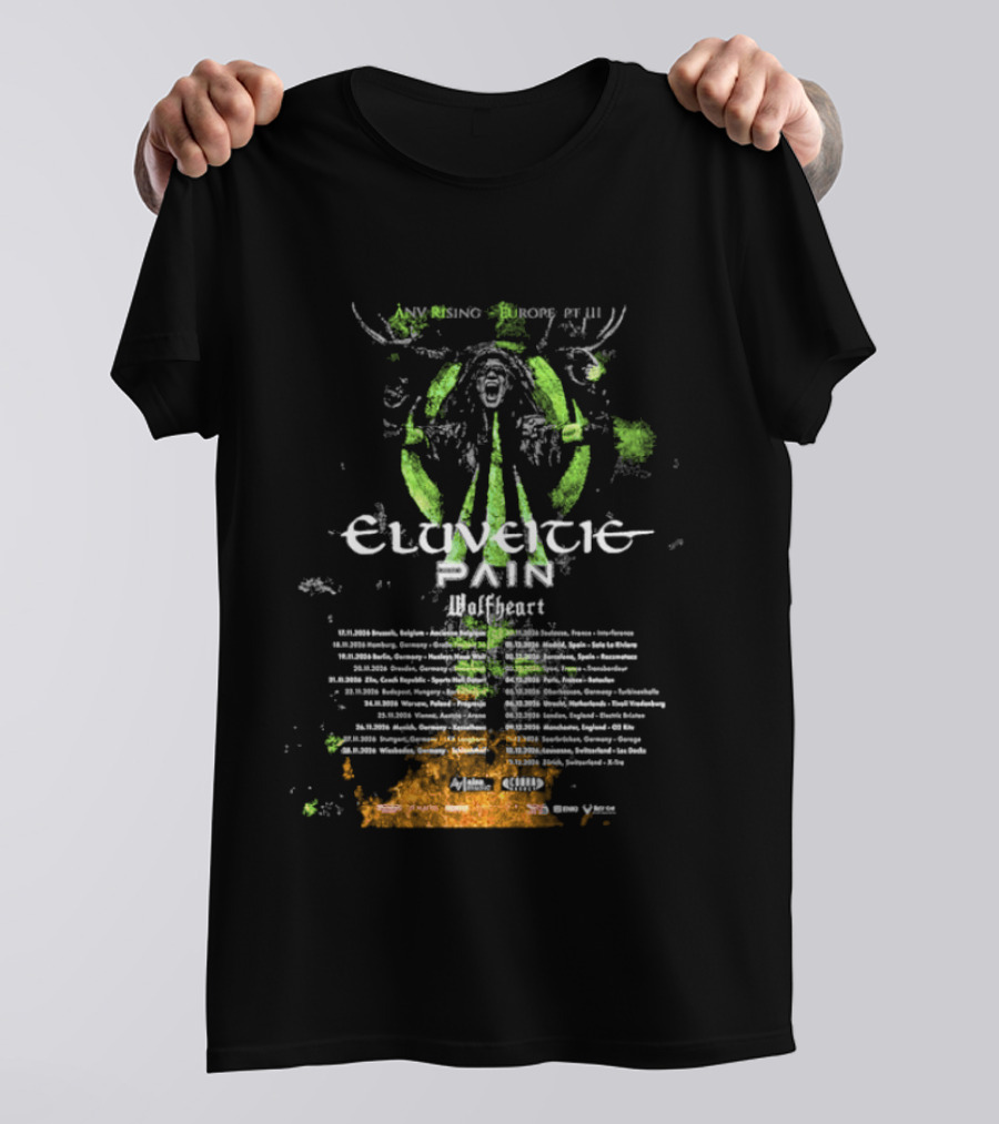 Eluveitie Pan European Tour 2026 Dates Part 3 Music Event T-Shirt