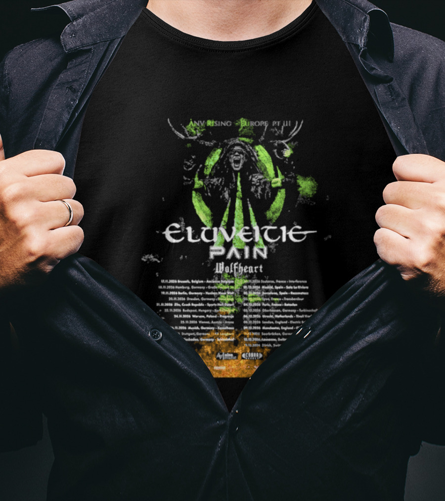 Eluveitie Pan European Tour 2026 Dates Part 3 Music Event T-Shirt