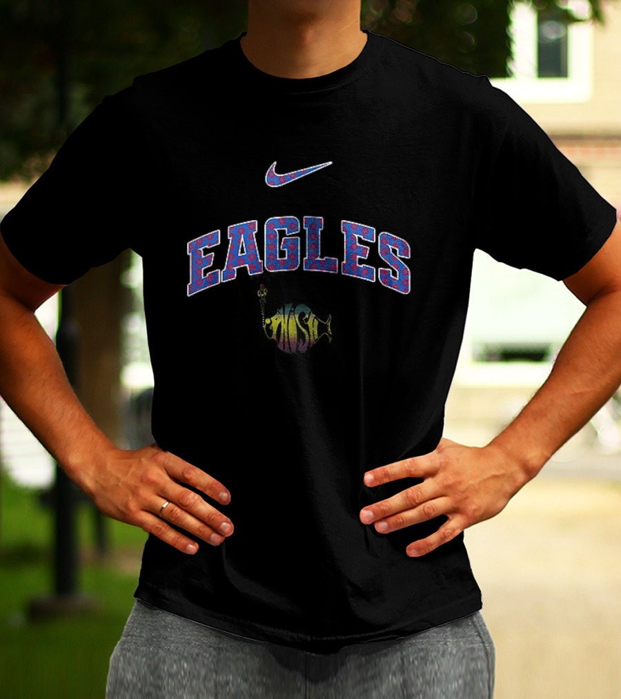 Nike Philadelphia Eagles EAGLES Text With Phish Band T-Shirt