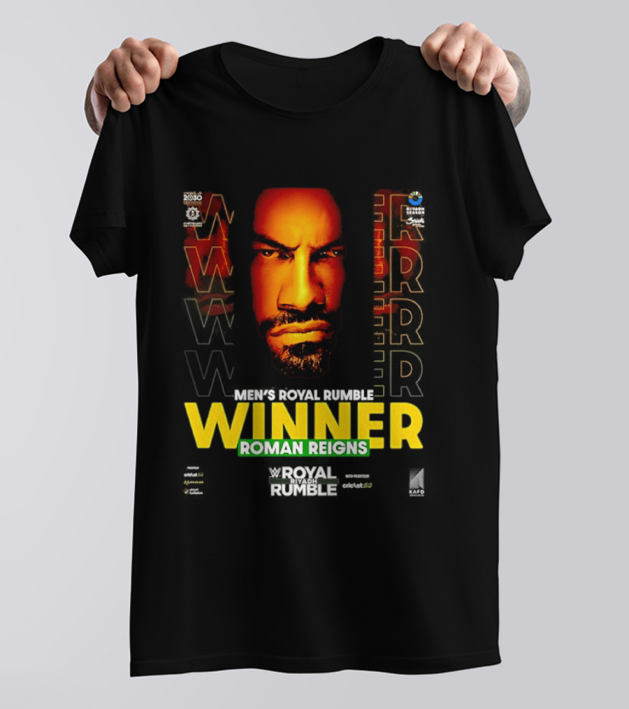 Roman Reigns WWE Winner Royal Rumble Riyadh 2026 T-Shirt