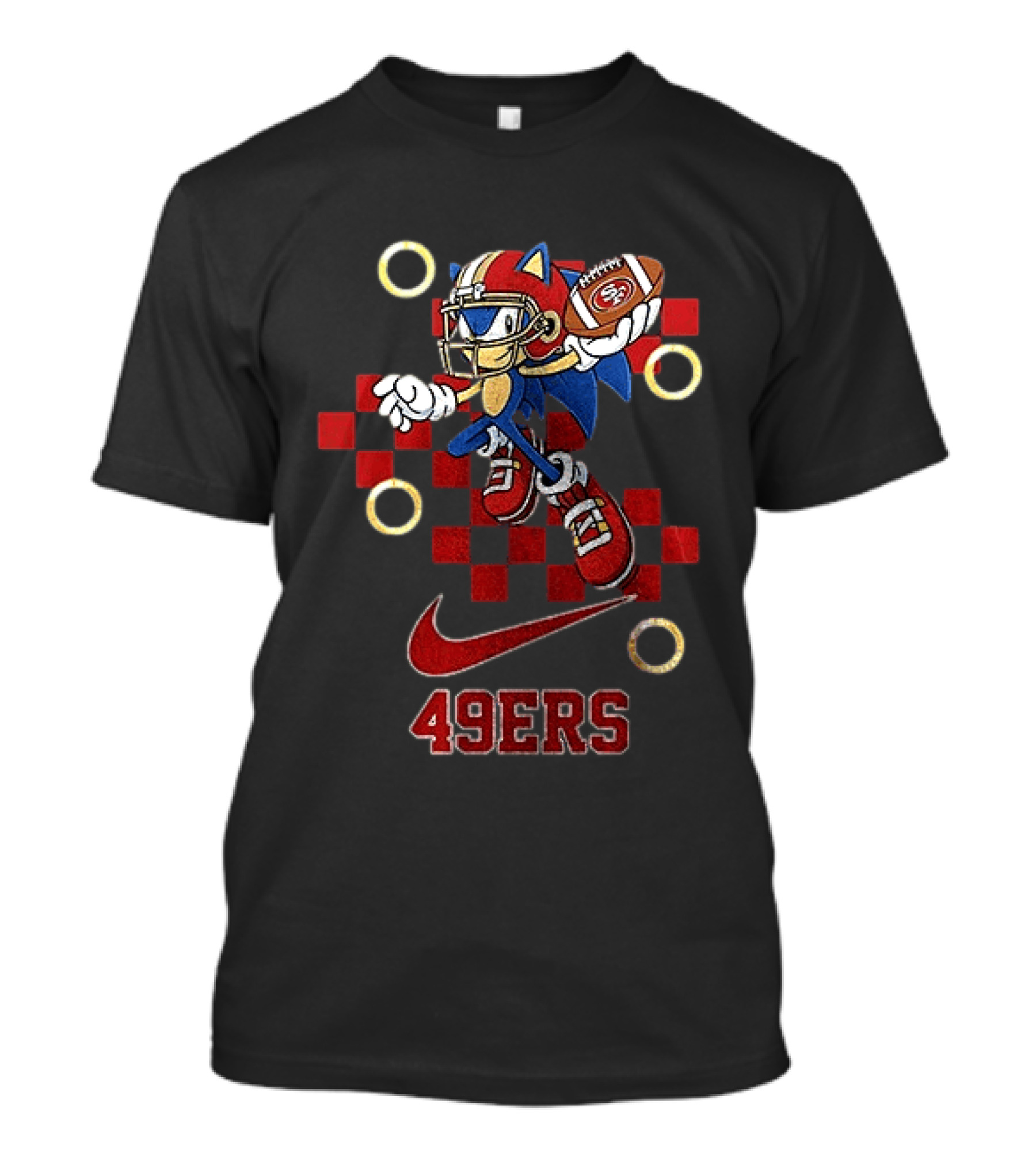 San Francisco 49ers Sonic The Hedgehog Football Crossover Nike 49ers T-Shirt
