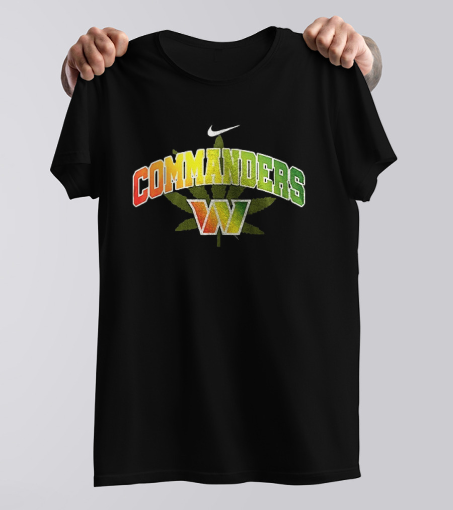 Washington Commanders Nike Bob Marley One Love Commanders W Leaf T-Shirt