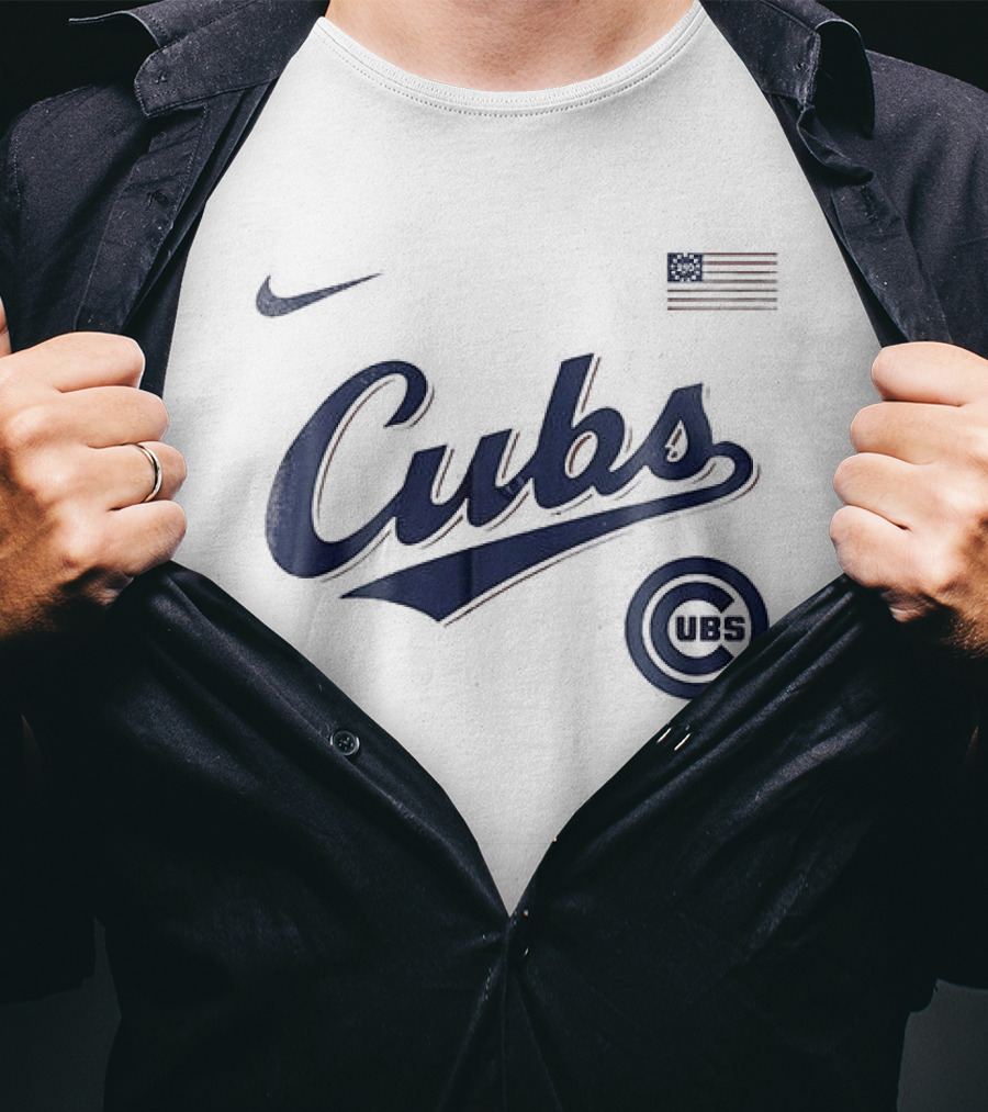 Nike Cubs USA 250th Anniversary Flag T-Shirt