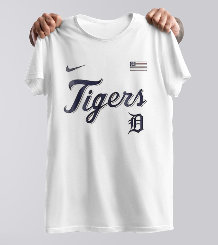 Nike Detroit Tigers USA 250th Anniversary Baseball Celebration T-Shirt