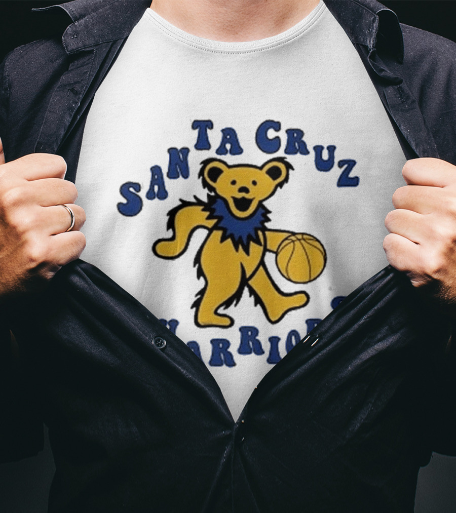 Grateful Dead SCW Bear Santa Cruz Warriors Basketball T-Shirt