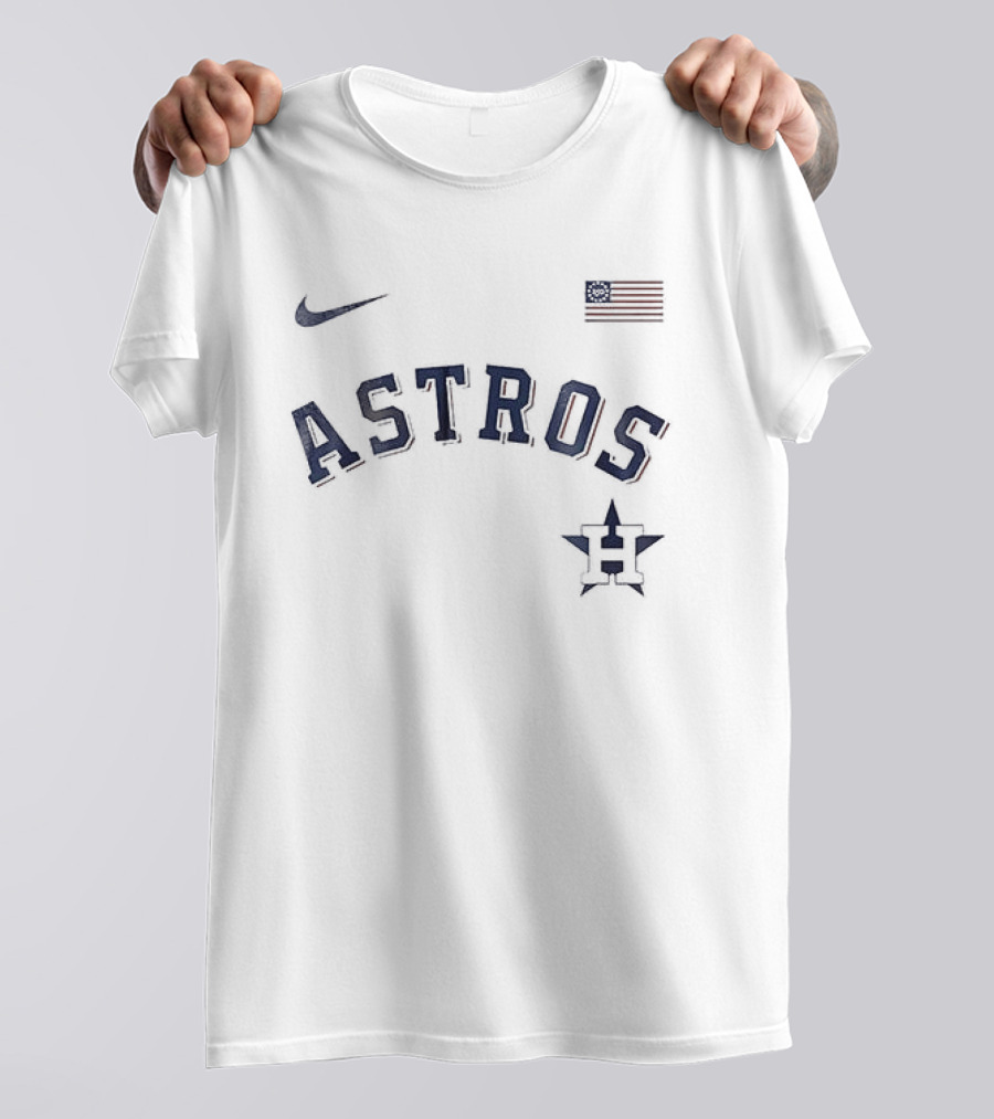 Nike Houston Astros USA 250th Anniversary Baseball American Flag T-Shirt