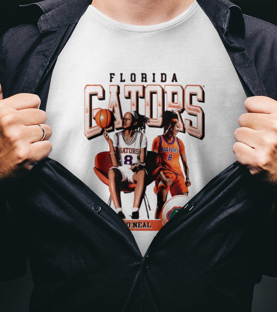 Florida Gators Me'Arah O'Neal Basketball Player 8 T-Shirt