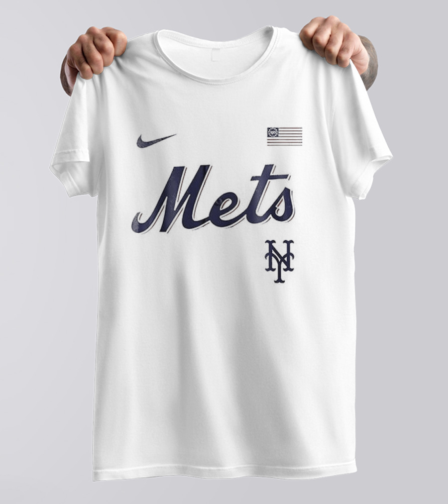 New York Mets Nike USA Flag 250th Anniversary Baseball T-Shirt