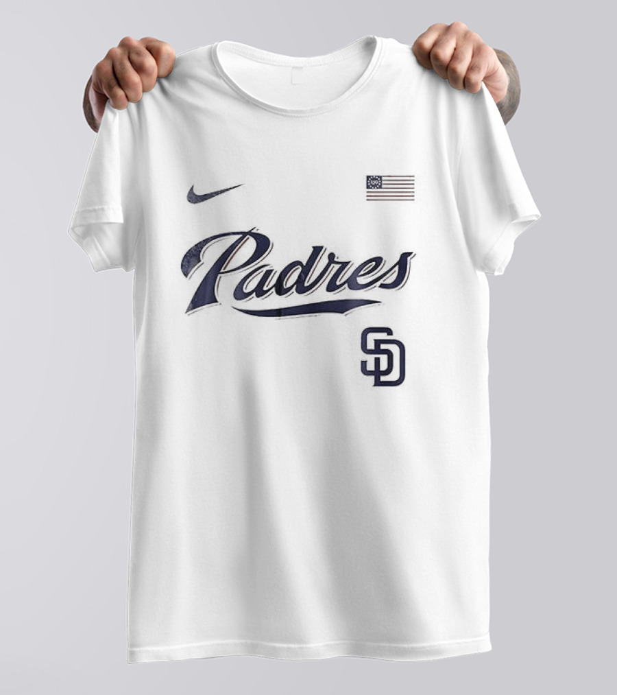 San Diego Padres Nike USA Flag 250th Anniversary Baseball T-Shirt