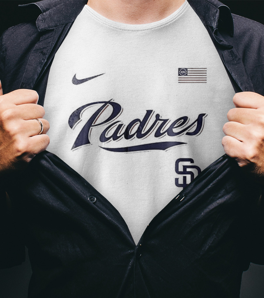 San Diego Padres Nike USA Flag 250th Anniversary Baseball T-Shirt