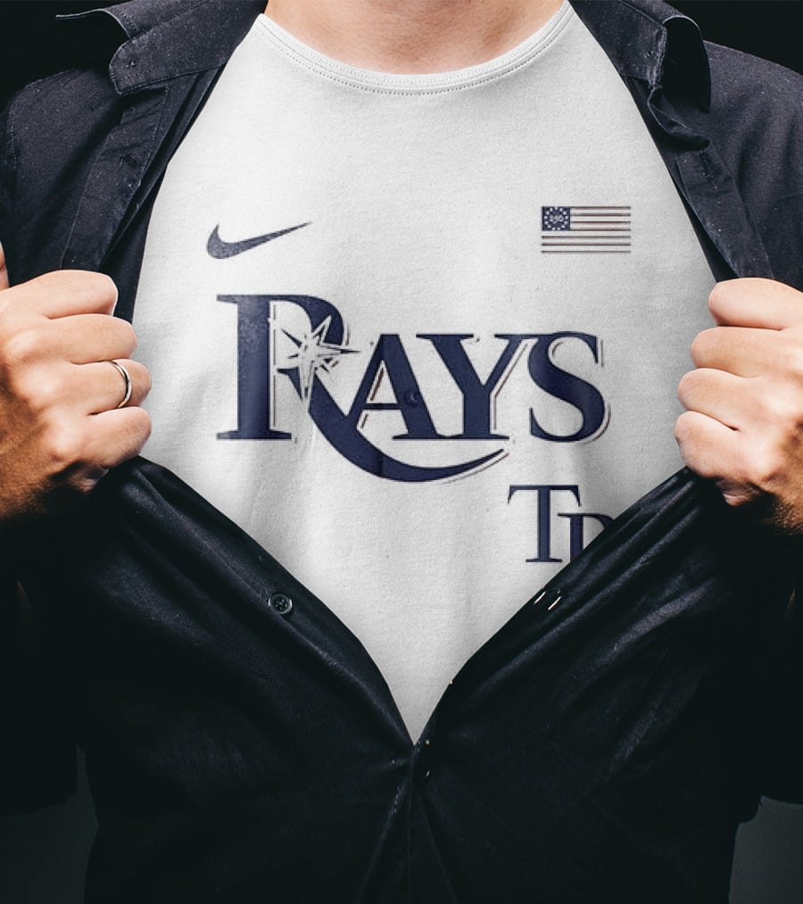 Tampa Bay Rays Nike TB American Flag 250th Anniversary USA Baseball T-Shirt