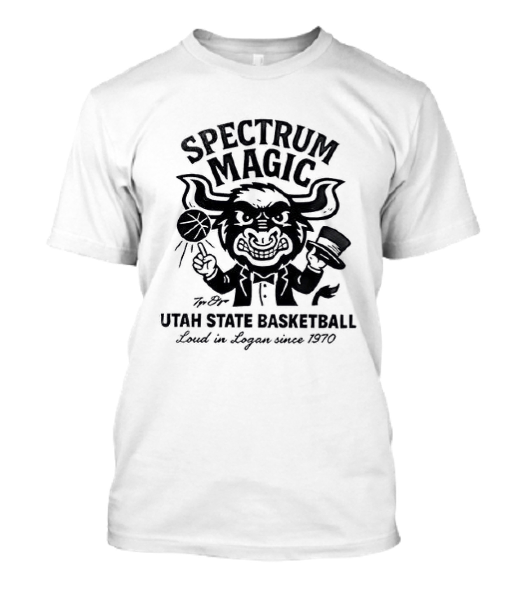 Spectrum Magic Utah State Basketball Loud In Logan Since 1970 T-Shirt