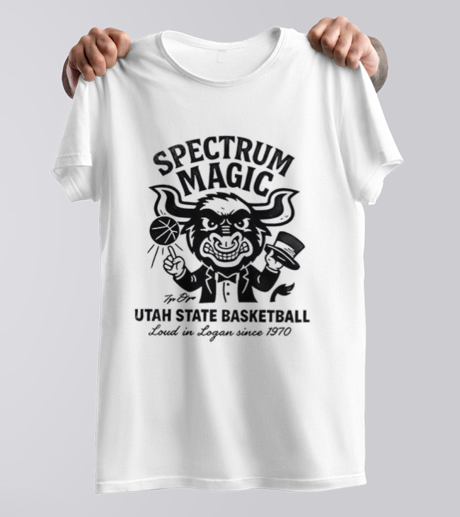 Spectrum Magic Utah State Basketball Loud In Logan Since 1970 T-Shirt