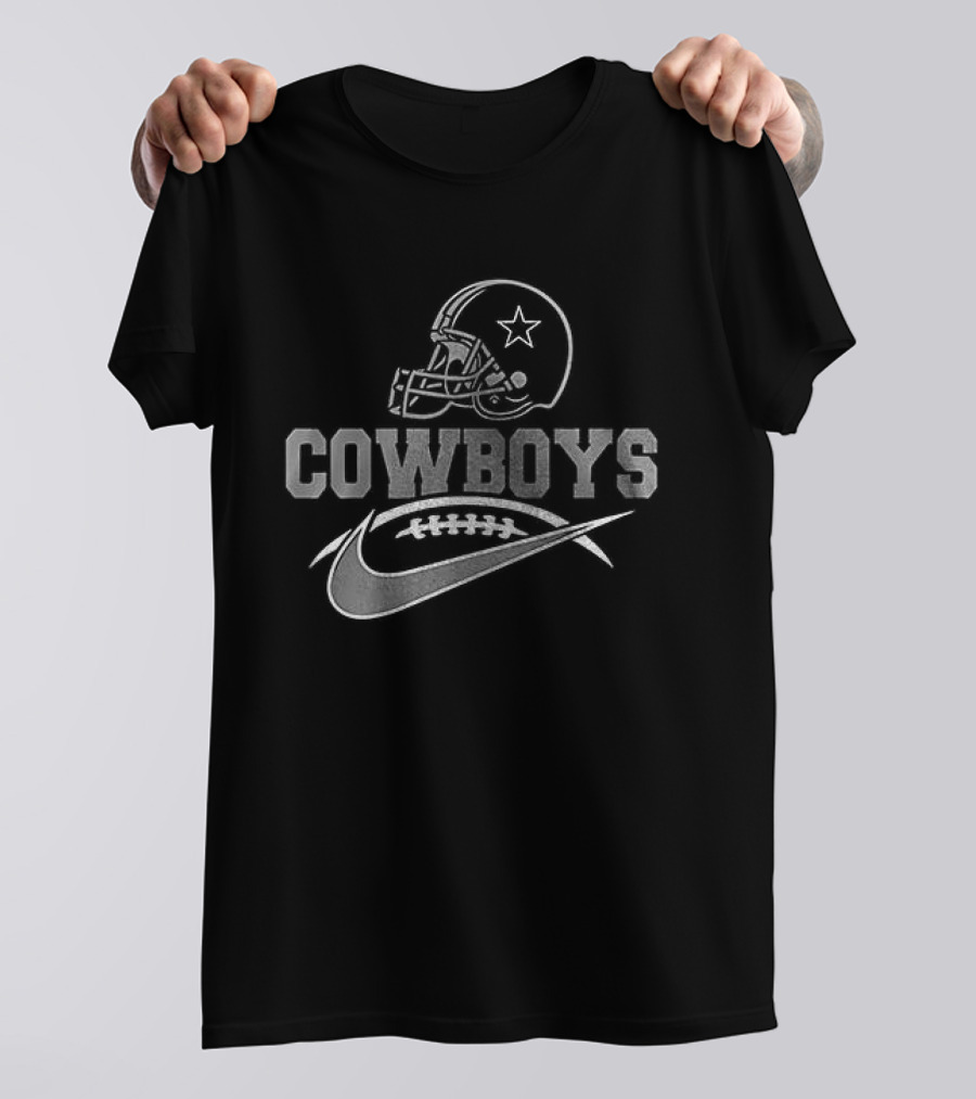 Dallas Cowboys Helmet Nike Swoosh Football Fanatic T-Shirt