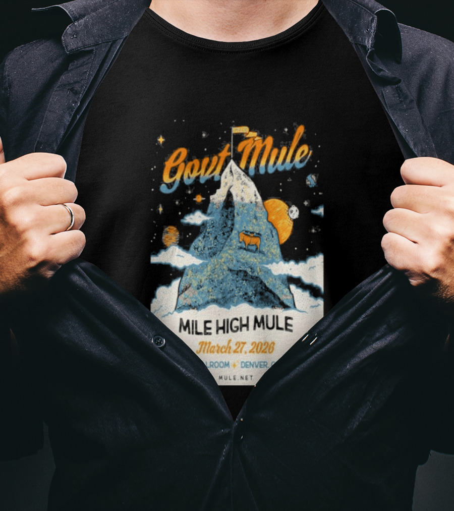 Gov't Mule Mission Ballroom Denver March 27 2026 Event Mountain T-Shirt