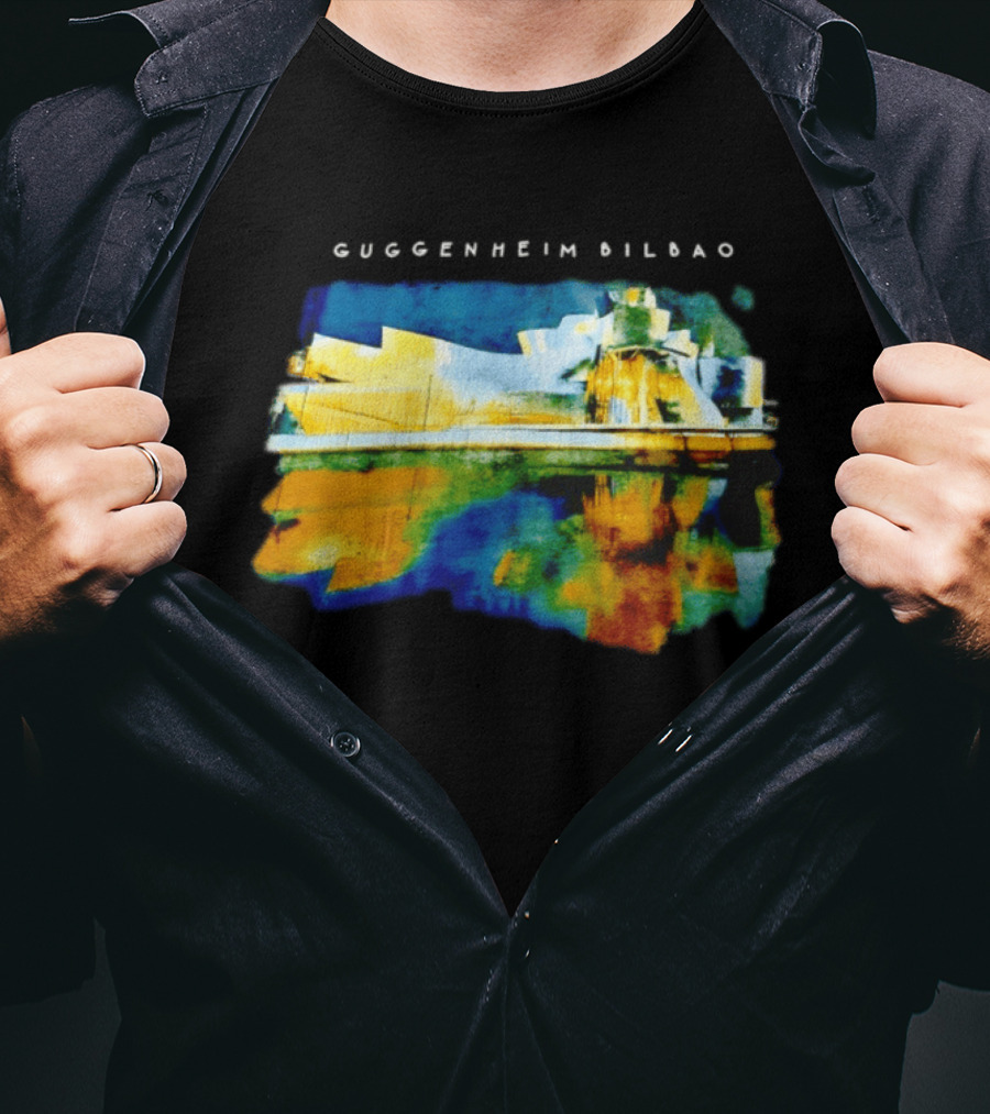 Guggenheim Bilbao Museum Painting Abstract Art Reflection T-Shirt