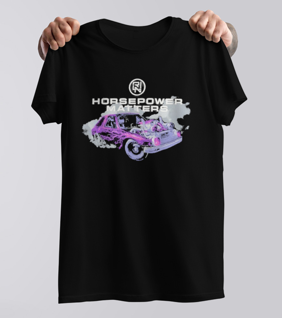 Robby Layton Horse Power Matters Purple Car Motif T-Shirt