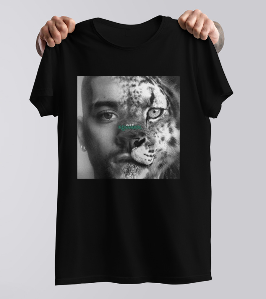Zayn Malik Konnakol Album Cover Half Face Cheetah Release April 17 2026 T-Shirt